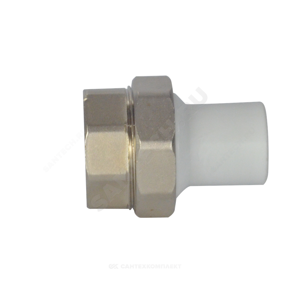 Муфта трубная PP-R комбинированная разъемная белая Дн 25х3/4" Ру25 ВР VALFEX 10157020