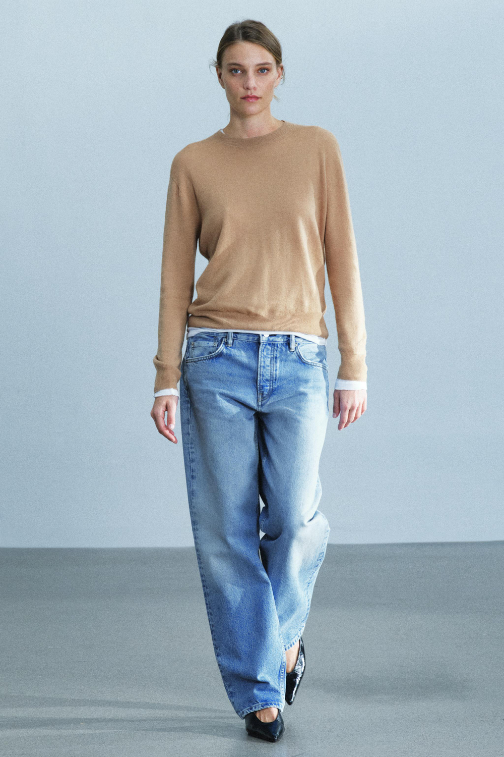 ДЖИНСЫ ZW COLLECTION ПРЯМОГО КРОЯ СО СРЕДНЕЙ ПОСАДКОЙ — ZARA