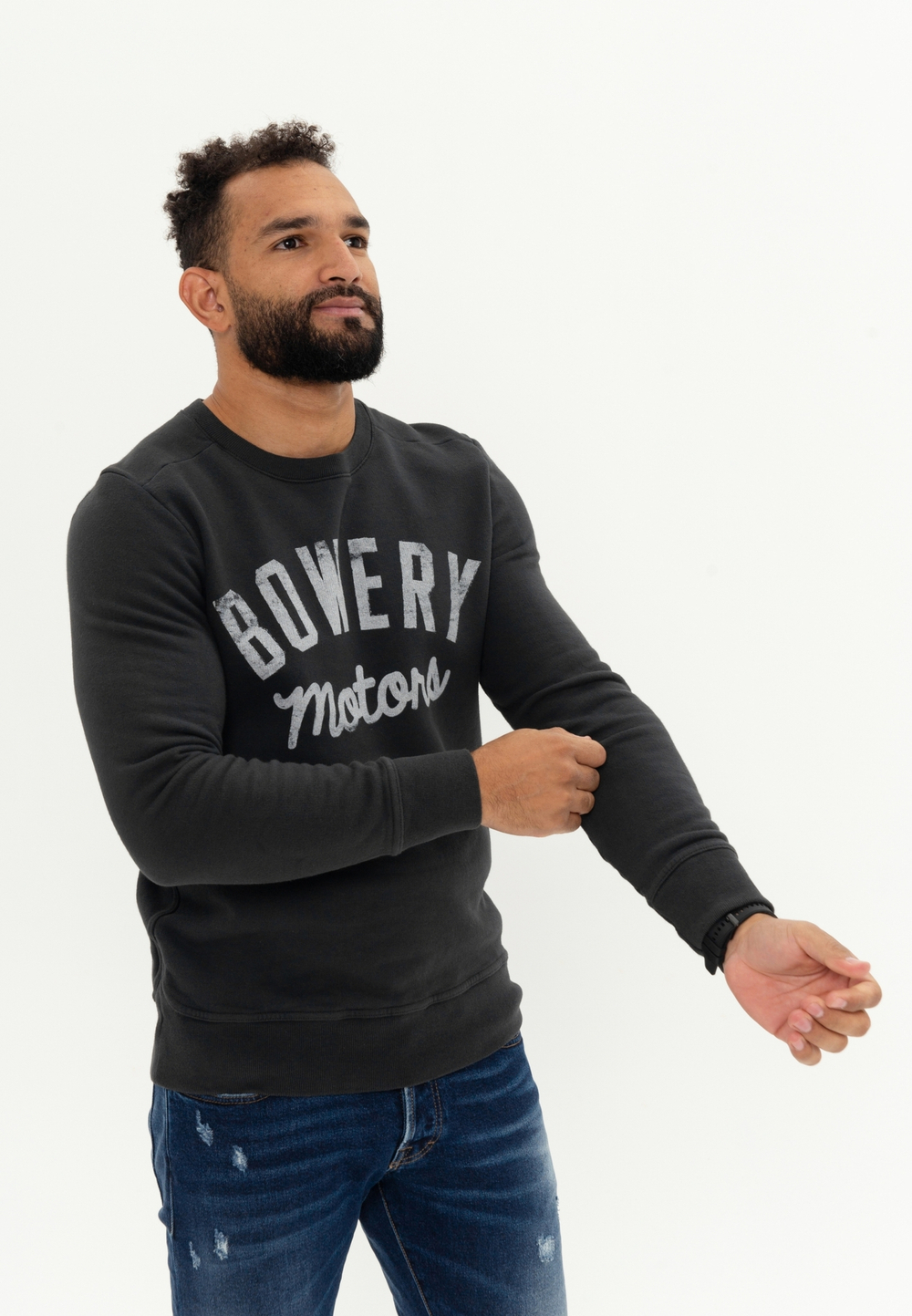 Свитшот Bowery NYC "Bowery Motors" Fleece Jet Black