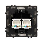 Механизм сдвоенной компьютерной розетки SCT-NOBE-MPC2-SFPL-WH (RJ-45, CAT6) (Arlight, -)