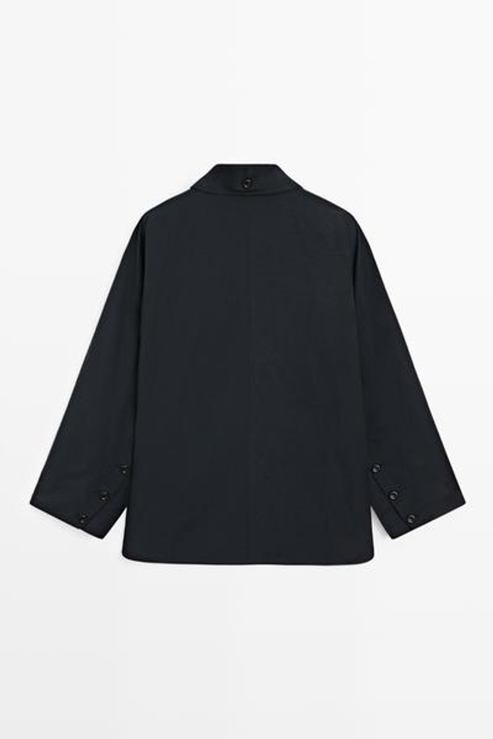 Massimo Dutti Куртка с воротником на пуговицах, глубокий синий