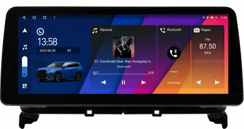 Магнитола для Mercedes-Benz CLS 2010-2014 - Canbox H-Line 2196 монитор 12.3" QLED в стиле BMW на Android 10, Быстрая, ТОП-процессор, CarPlay, 4G SIM-слот