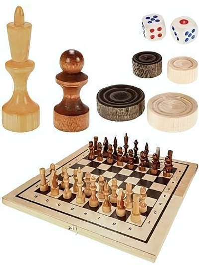 Игра 3в1 Нарды, шашки, шахматы 40*21см (Арт. ИН-7510)