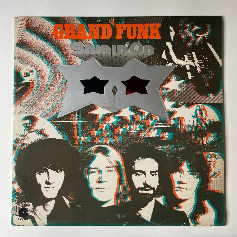 Винтажная виниловая пластинка LP Grand Funk Shinin On (Japan 1974) (No Obi) (Очки На Перфорации)