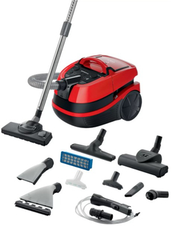 Пылесос Bosch Serie 4 BWD421PET 2100Вт красный/черный