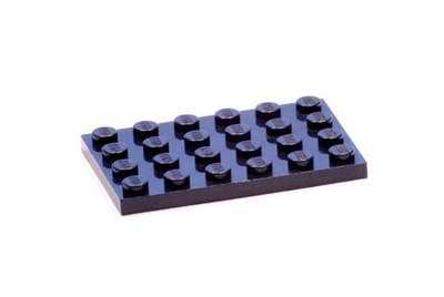 Lego Плитка 4х6 (черная) 303226