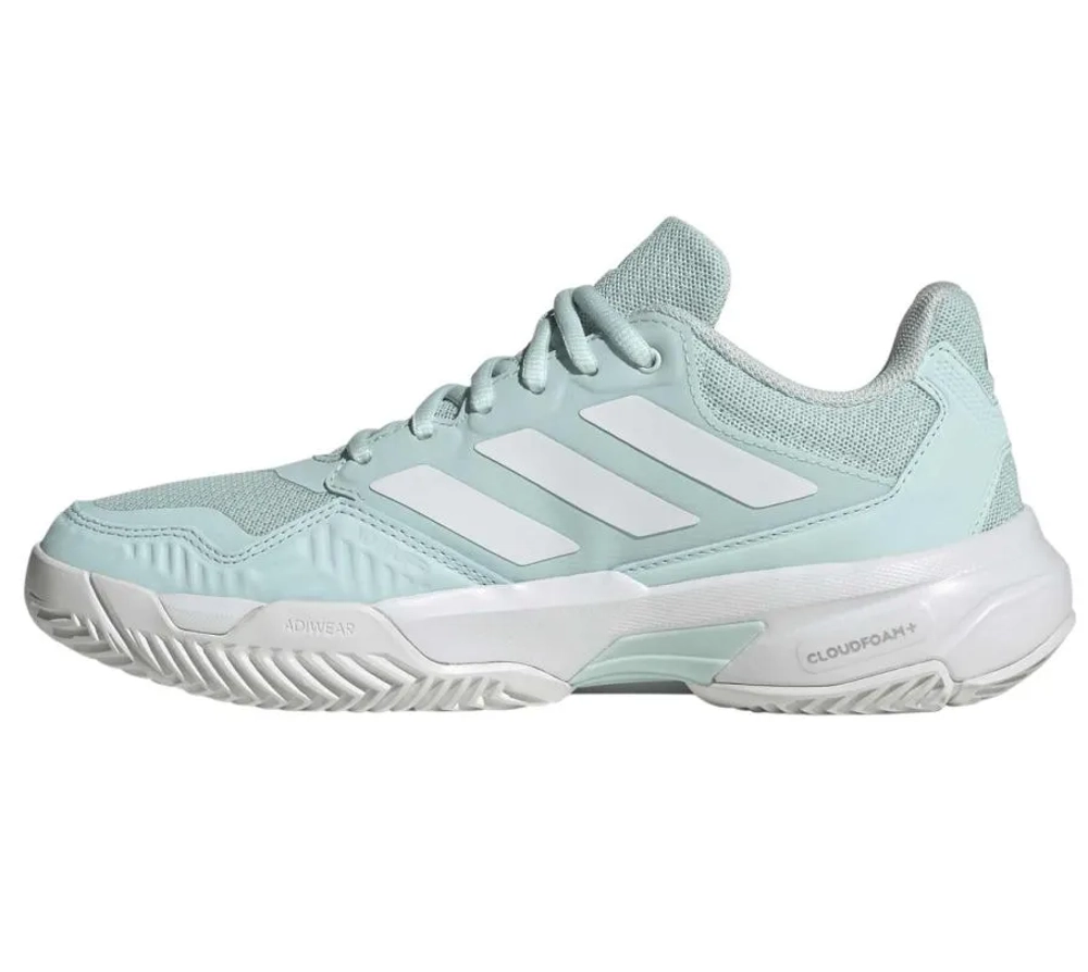 Женские Кроссовки теннисные Adidas CourtJam Control 3 W - halo mint/cloud white/silver metallic