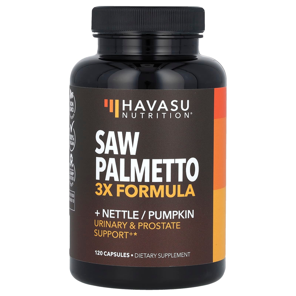 Havasu Nutrition, сереноя, 3x Formula + крапива и тыква, 120 капсул