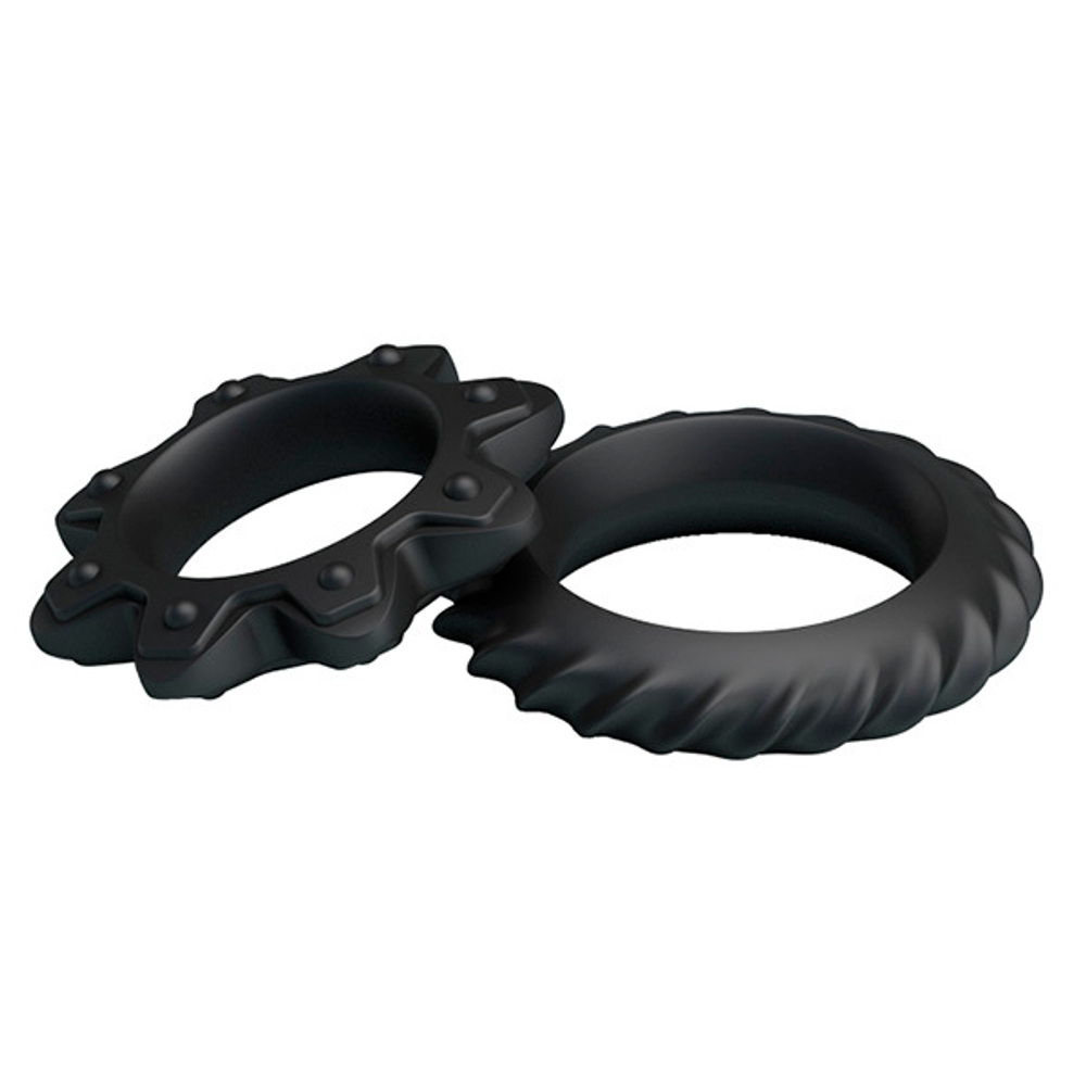 Набор из 2 ребристых эрекционных колец 4,5см и 4,8см Baile Ring Flowering BI-210154
