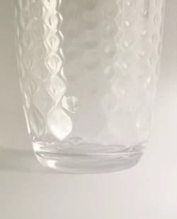 ZARA HOME СТАКАН С РЕЛЬЕФНЫМ УЗОРОМ, ПРОЗРАЧНЫЙ