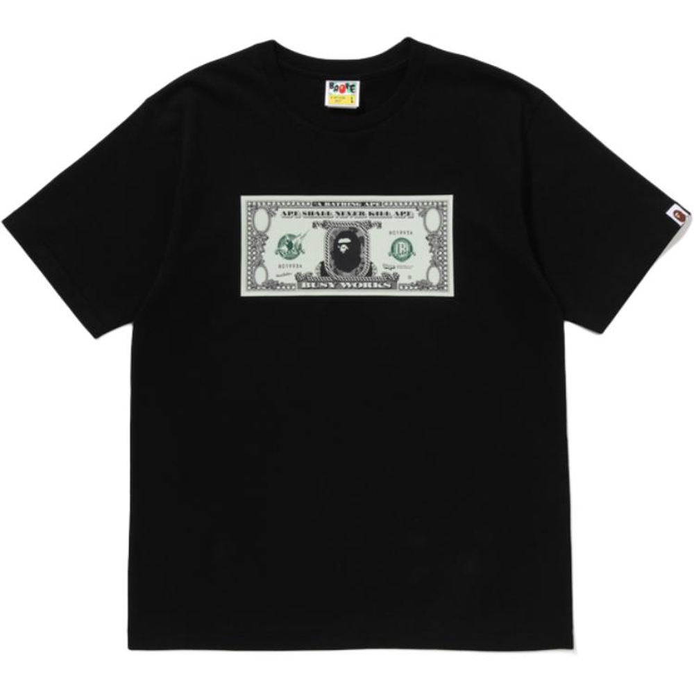 A Bathing Ape Bathing Ape Футболка Cotton Moderate Regular Straight Fit Summer 0zxtem306101q черный