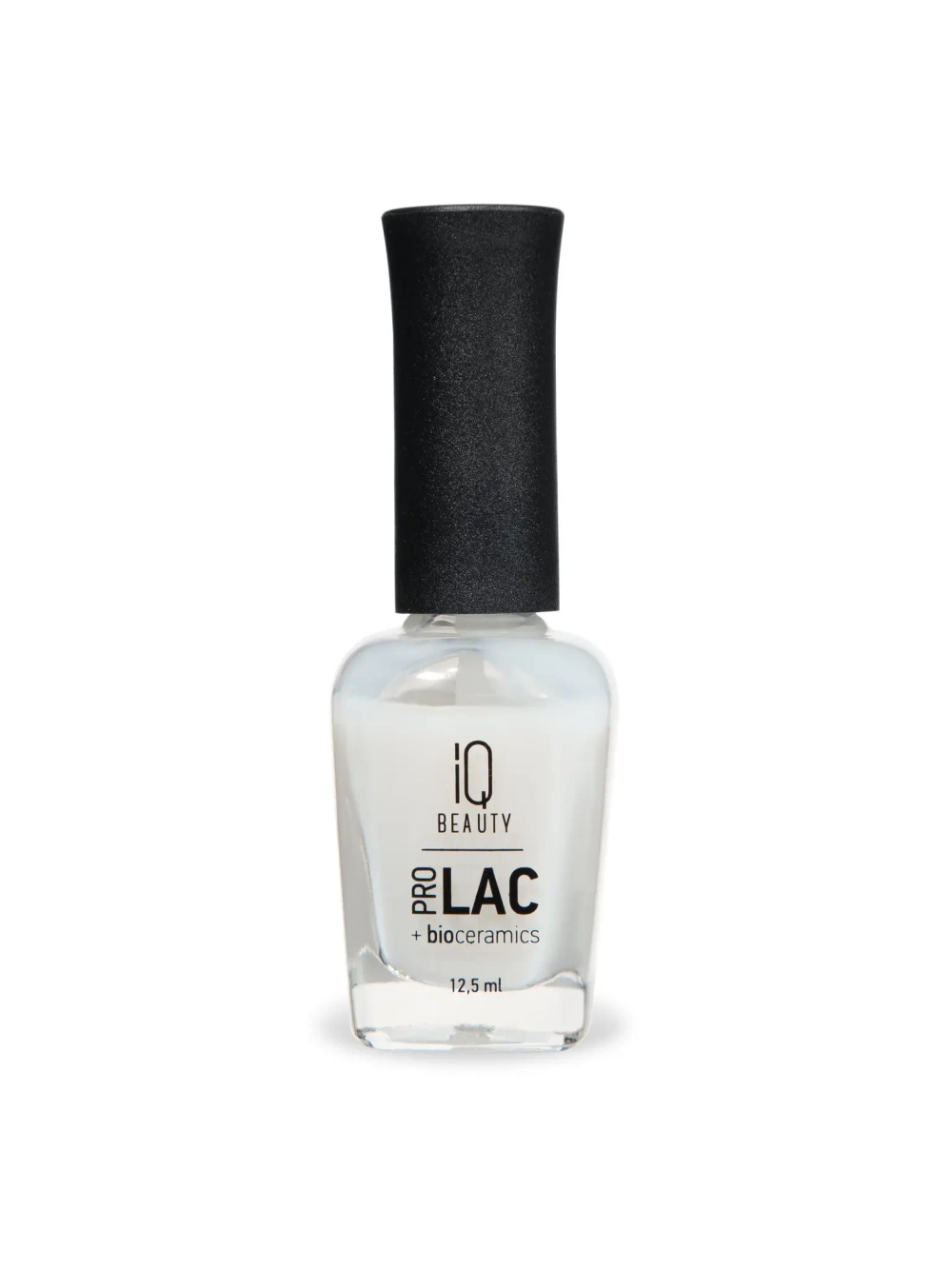 IQ BEAUTY Лак для ногтей профессиональный укрепляющий с биокерамикой #043, 12.5 мл Cлоновая кость, эффект «голых» ногтей, полупрозрачный