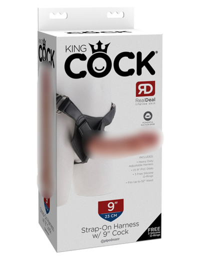 Страпон Strap on Harness with 9" Cock 562421PD