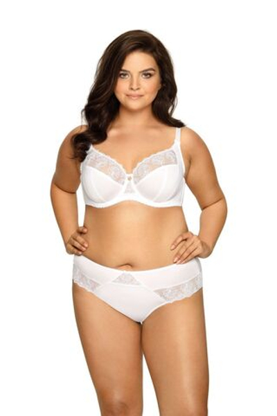 Трусики-бразилиана из эластичного трикотажного полотна и сетки (Размер: M) (Цвет: белый)