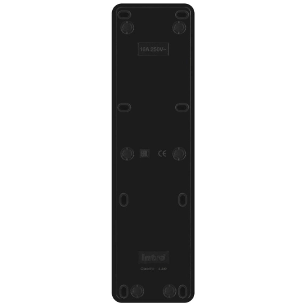 Розетка Intro Quadro 2-209-05 пятерная без заземления 5х2P 16А-250В IP20 ОУ антрацит | Intro