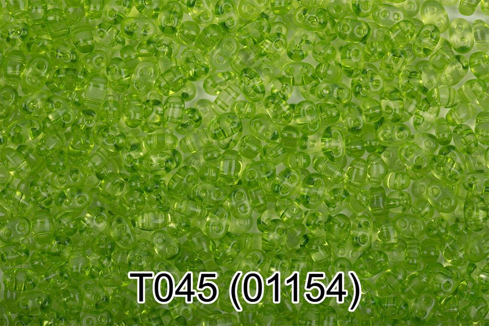 Бисер Gamma Twin 2.5х5 мм, 50 г (10х5 г), T045 салатовый, 01154, 321-96001