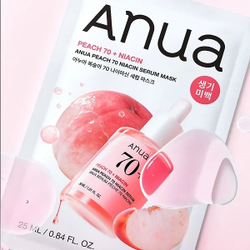 Тканевая маска с персиком для сияния кожи Anua Peach 70 Niacin Serum Mask, 25мл