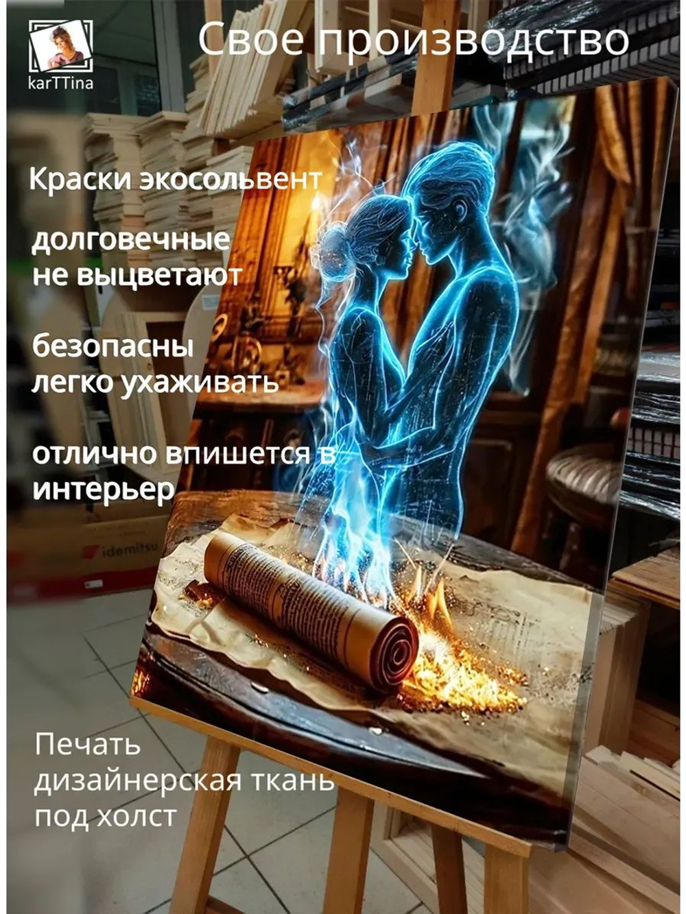 Картина "Секреты в картах", на стену 30х40см 1шт.