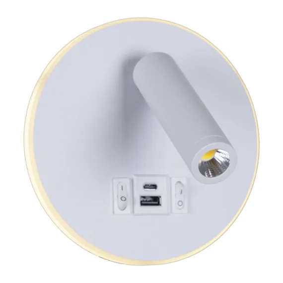 Настенный светильник 86203-9.2-001KT LED12W+USB WT Reluce