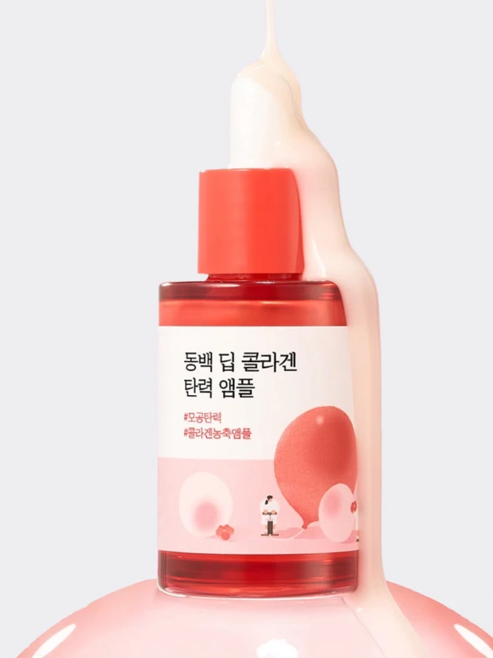 Укрепляющая сыворотка для лица с экстрактом камелии Round Lab Camellia Deep Collagen Firming Ampoule