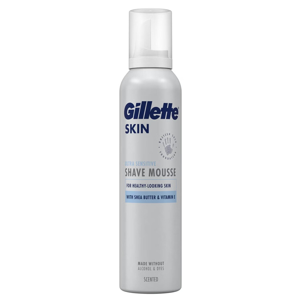 Gillette  пена  (мусс) SKIN ULTRA SENSITIVE mousse  для чувствительной кожи 240 мл (США)