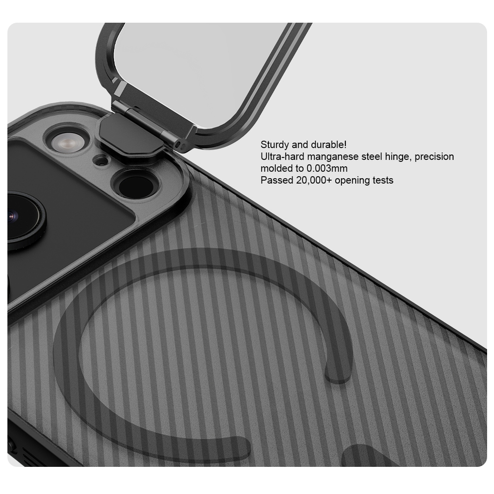 Чехол тонированный от Nillkin с MagSafe на iPhone 17 Pro, серия CamShield Prop Magnetic Case (версия с прозрачной крышкой объектива)