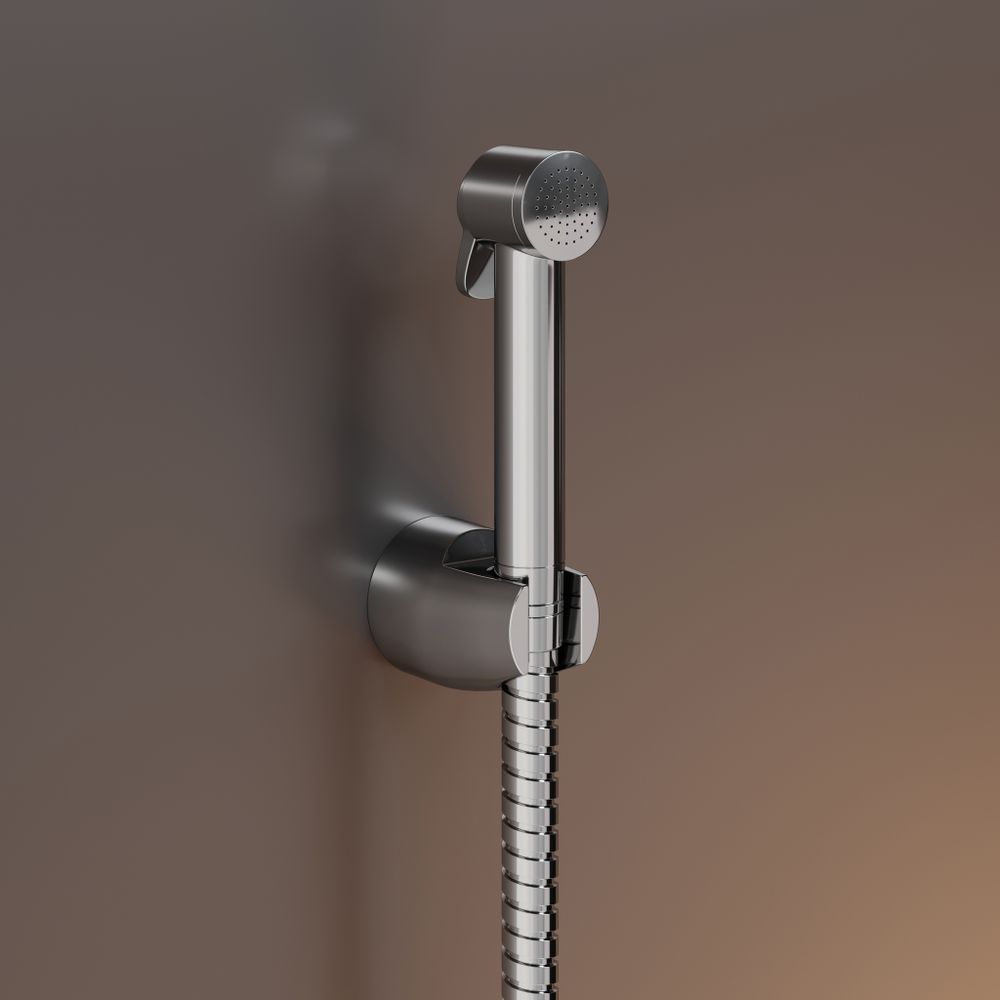 Гигиенический душ BOGEN, с держателем, шланг 1,20 м, цвет хром, ABS, ST-BOGEN-CR