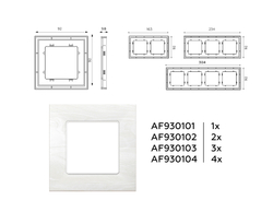 AF930101 Рамка ALFA Grand (Белый мрамор) 1-ая