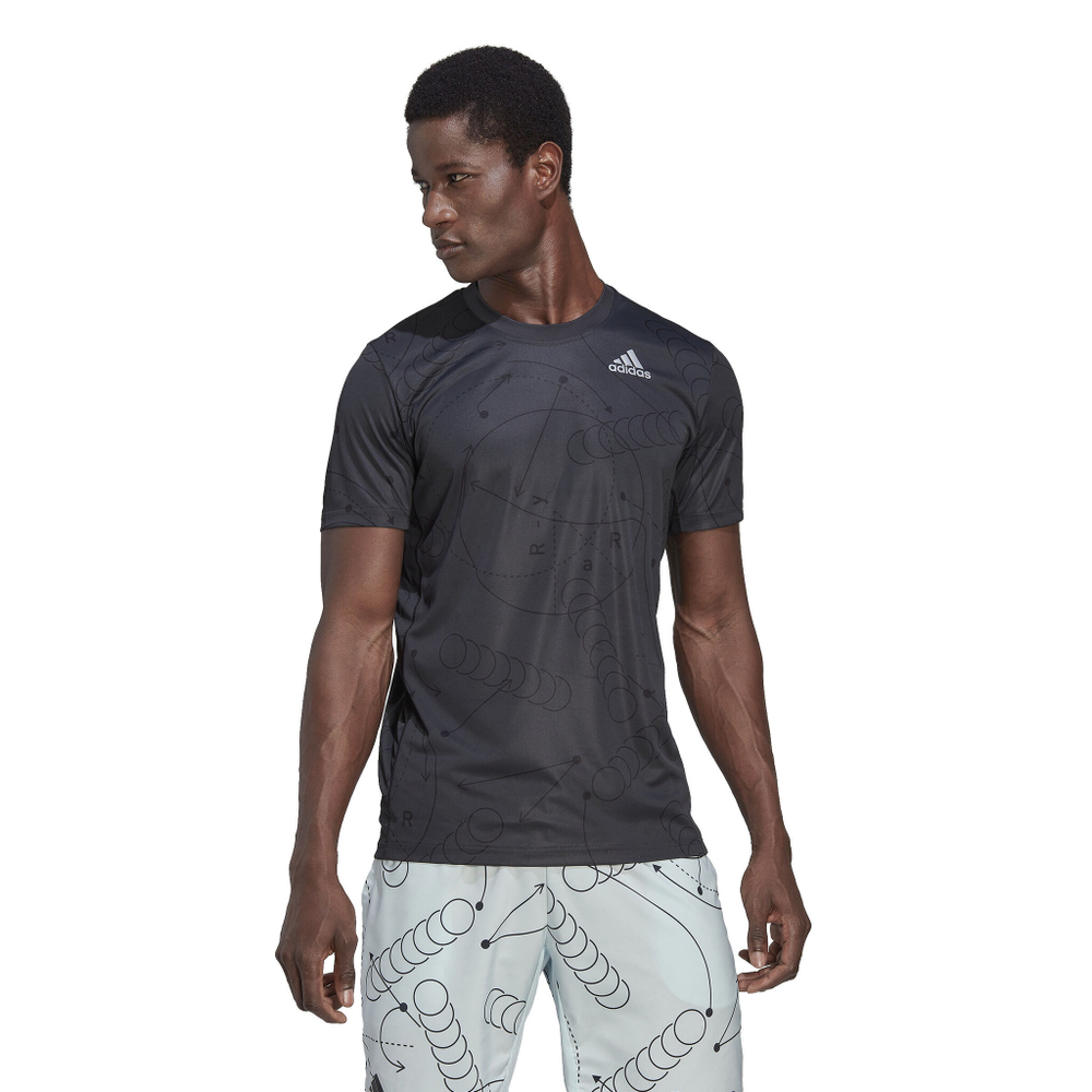Мужское теннисное поло adidas Club Graphic T-Shirt Men - Dark Grey
