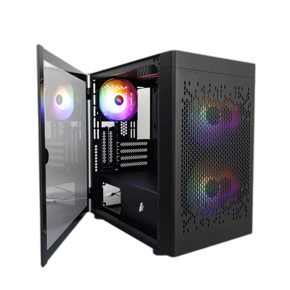Корпус 1STPLAYER DK D3-B LED (D3-B-BK-2F1P-1F1) Black