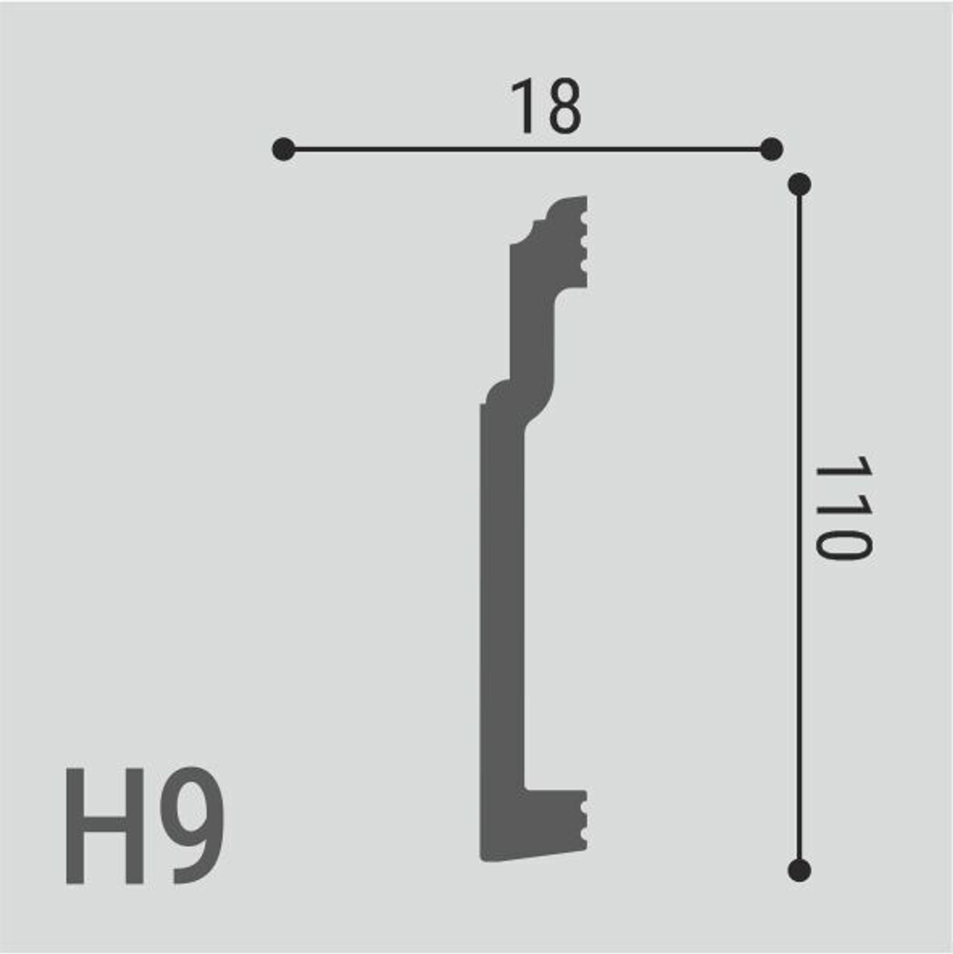 Плинтус напольный  XPS POLYMER Н 9 110/18