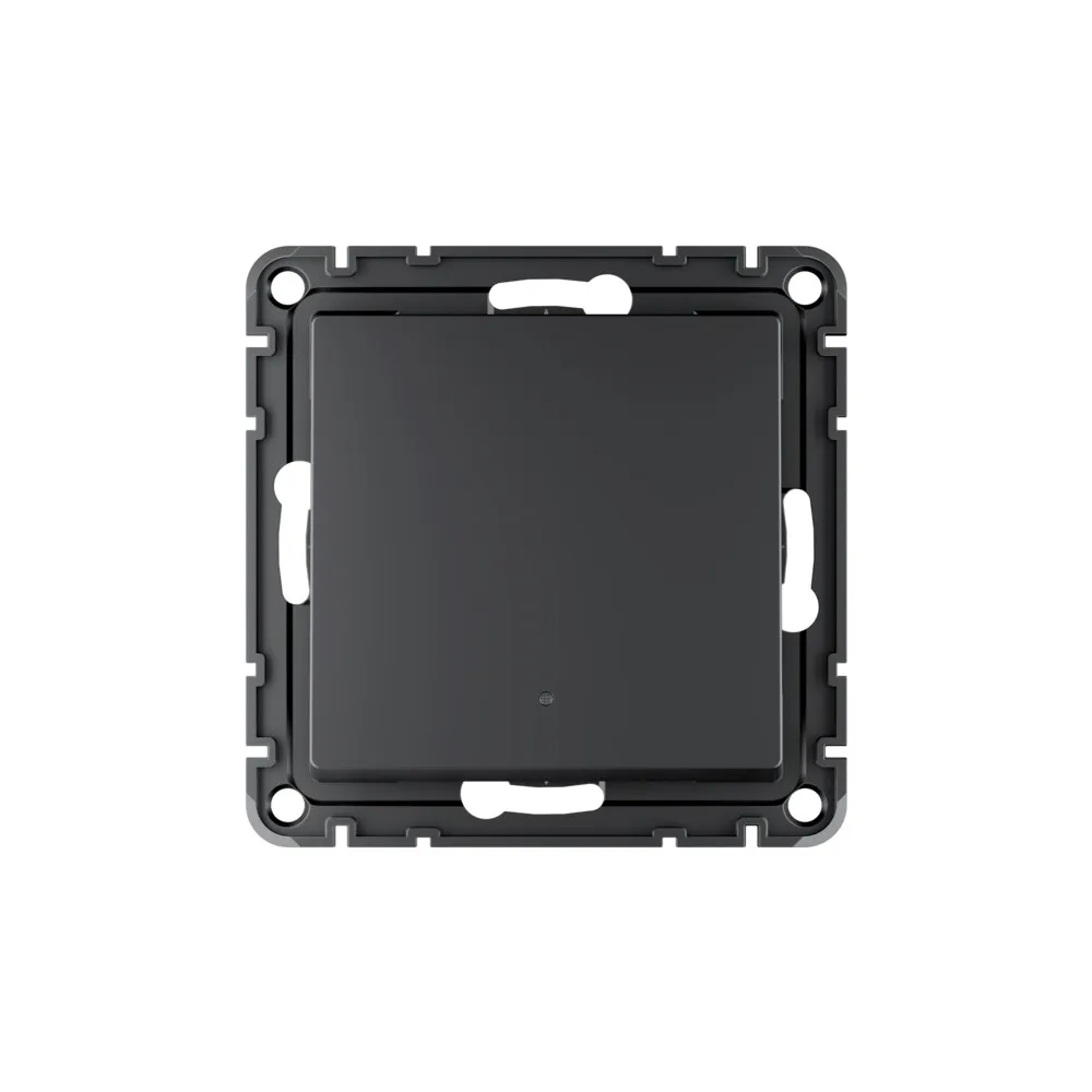 ATLASDESIGN SMART 1-кл. ВЫКЛЮЧАТЕЛЬ с подсв., Zigbee, сх.1, L+N, 10А, мех., КАРБОН