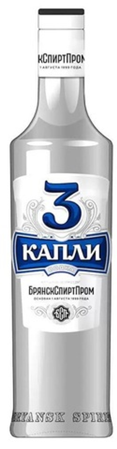 Водка Три капли 0,5 40% Россия