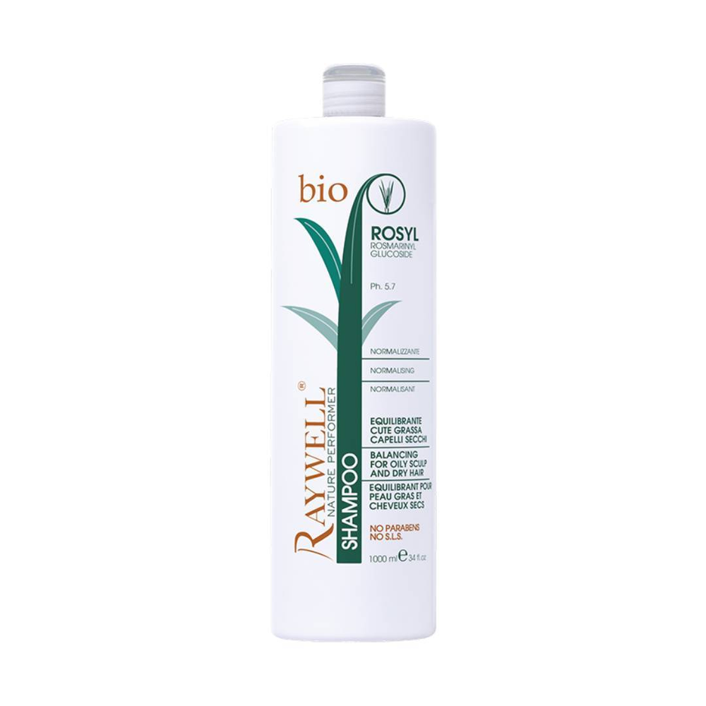RAYWELL BIO ROSYL SHAMPOO - Шампунь для жирной кожи головы и сухих волос - 1000 мл.