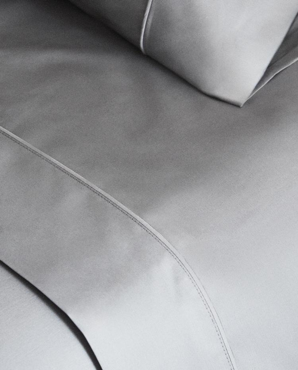ZARA HOME (300 НИТЕЙ) ПРОСТЫНЯ ИЗ ХЛОПКА ПЕРКАЛЬ, СИНИЙ