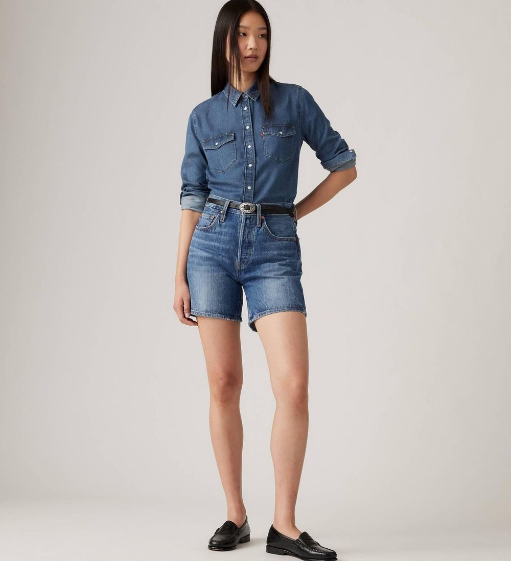 Шорты джинсовые женские LEVI'S 501  MID THIGH SHORT