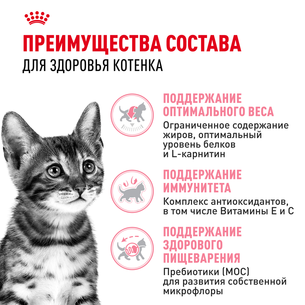 Royal Canin Kitten Sterilised Киттен Стерилайзд Корм сухой для стерилизованных котят с момента операции до 12 месяцев 400г