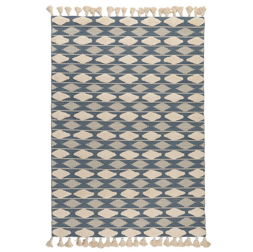 Ковер из хлопка синего цвета argyle из коллекции ethnic, 160х230 см