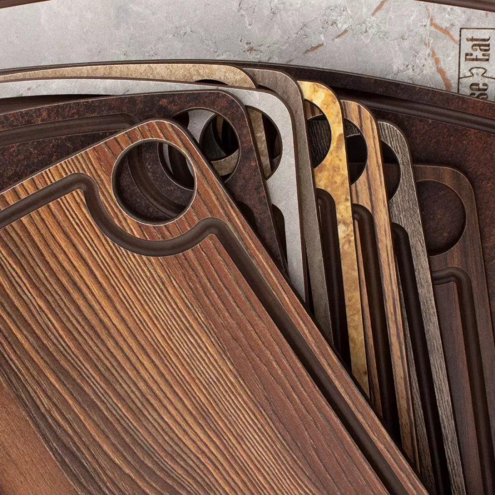 Доска разделочная c желобом 29х22см ComposeEat Fashion ясень рибейра