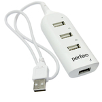 Perfeo USB-HUB 4 Port, (PF-H049 White) белый