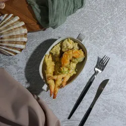 Блюдо овальное 19*11,5 см h4 см 400 мл Gray Oval Bucket с ручками Frutti di Mare P.L. [1]