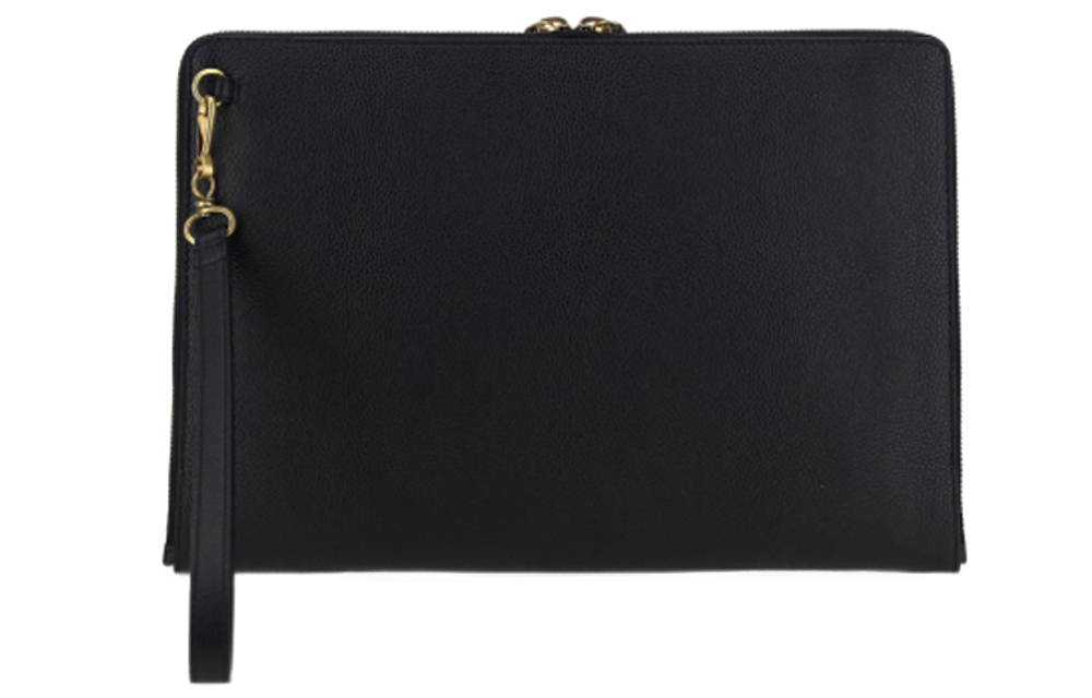 Balenciaga Leather Clutch Women"s Black