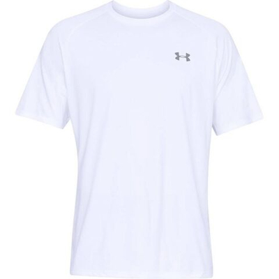 Мужская теннисная футболка Under Armour Tech SS Tee 2.0 - white
