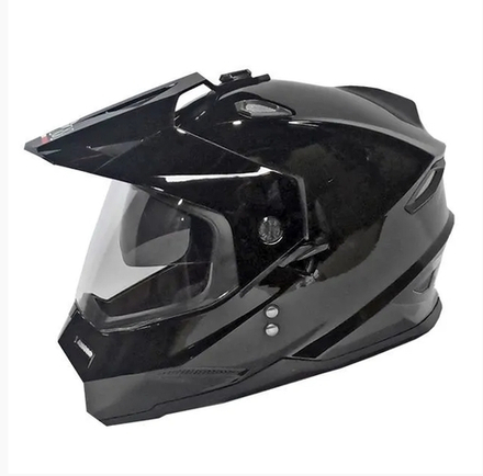 Шлем кроссовый со стеклом AiM JK802 Black Glossy, XXL