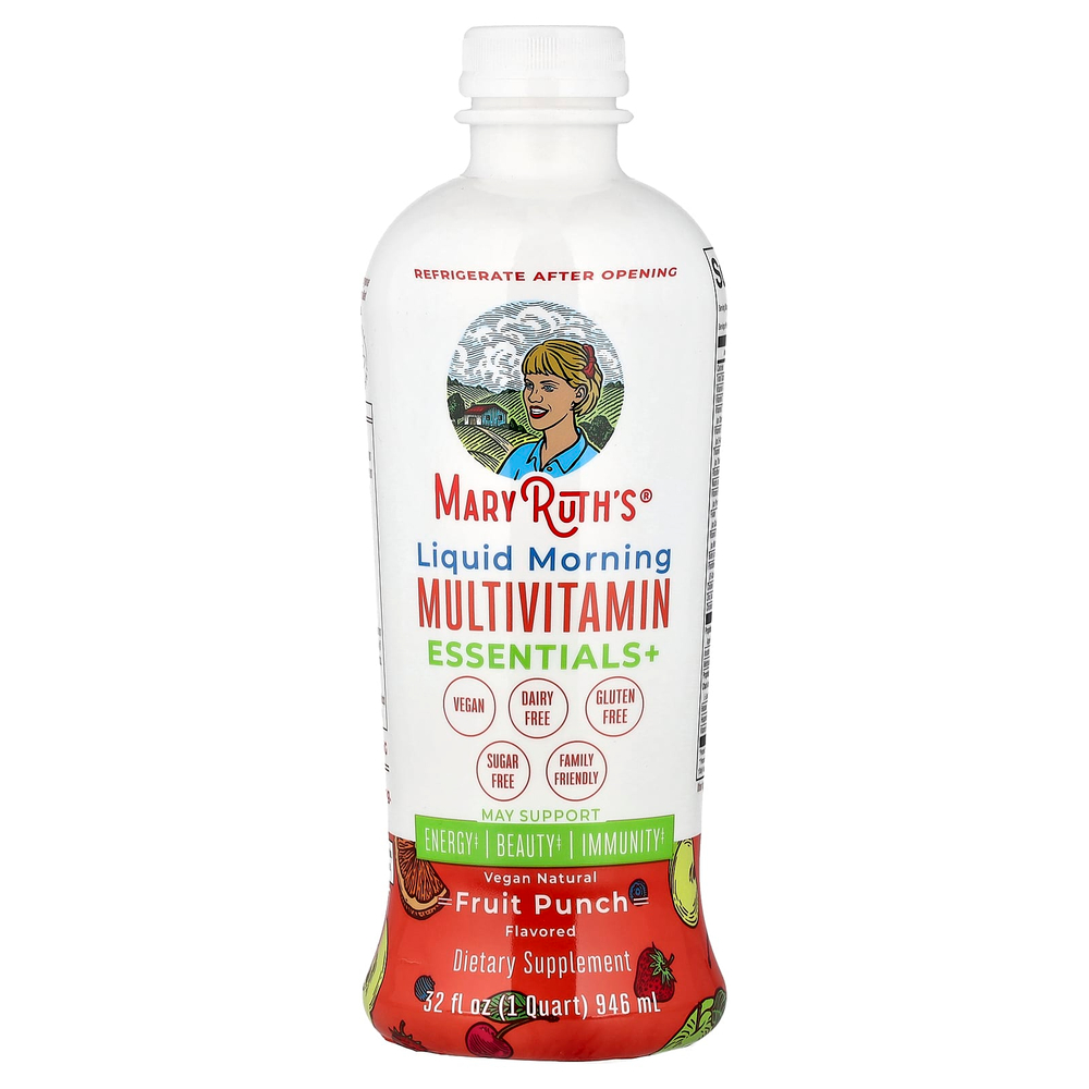 MaryRuth's, Liquid Morning Multivitamin Essentials+, фруктовый пунш, 946 мл (32 жидк. унции)