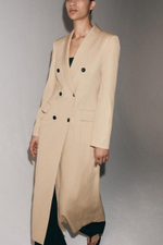 ZW COLLECTION КРУЗАЙ ДЛИННЫЙ ПАЛЬТО - ZARA