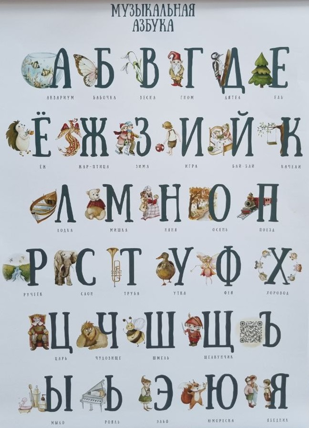 Плакат АЛФАВИТ "Музыкальная азбука"