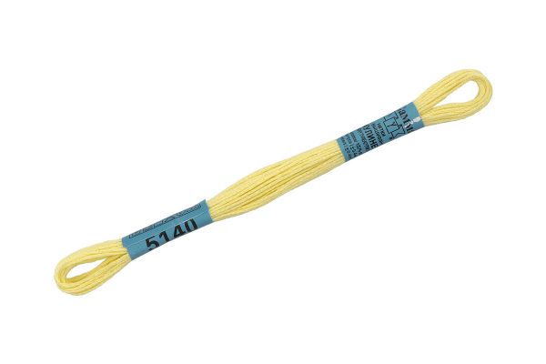 Мулине Gamma 100% хлопок, цв.5140 св.лимонный, 24 мотка по 8 метров