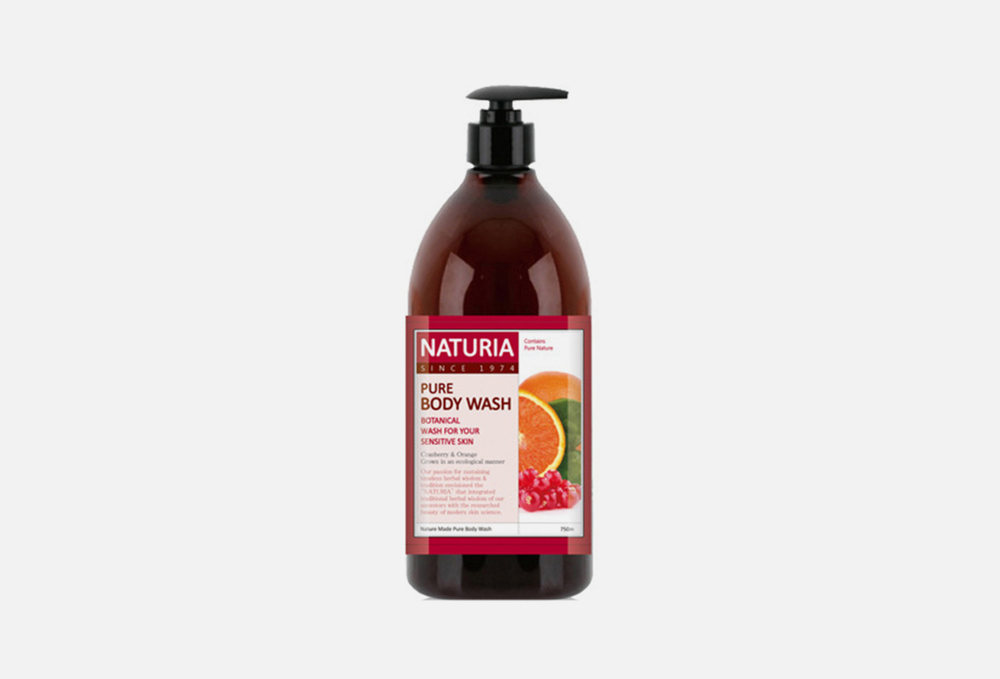 [NATURIA] Гель для душа КЛЮКВА/АПЕЛЬСИН Pure Body Wash (Cranberry & Orange), 750 мл