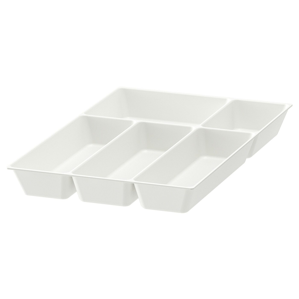 IKEA UPPDATERA  (ИКЕА УППДАТЕРА)  -  Лоток для столовых приборов/контейнер, белый, 32x50 см